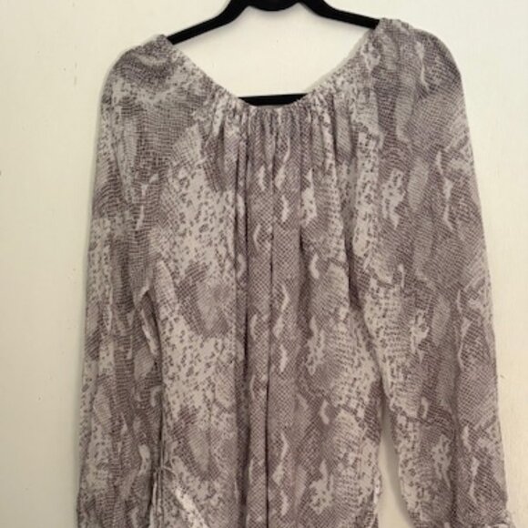 All Saints Snakeskin Print Blouson Dress, Long sleeve, Sz S - Picture 7 of 9